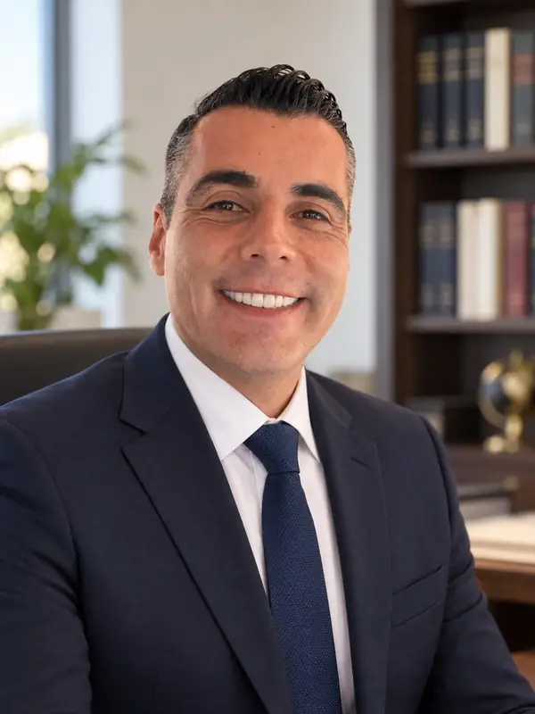 César Gallegos Araya, abogado, en su oficina